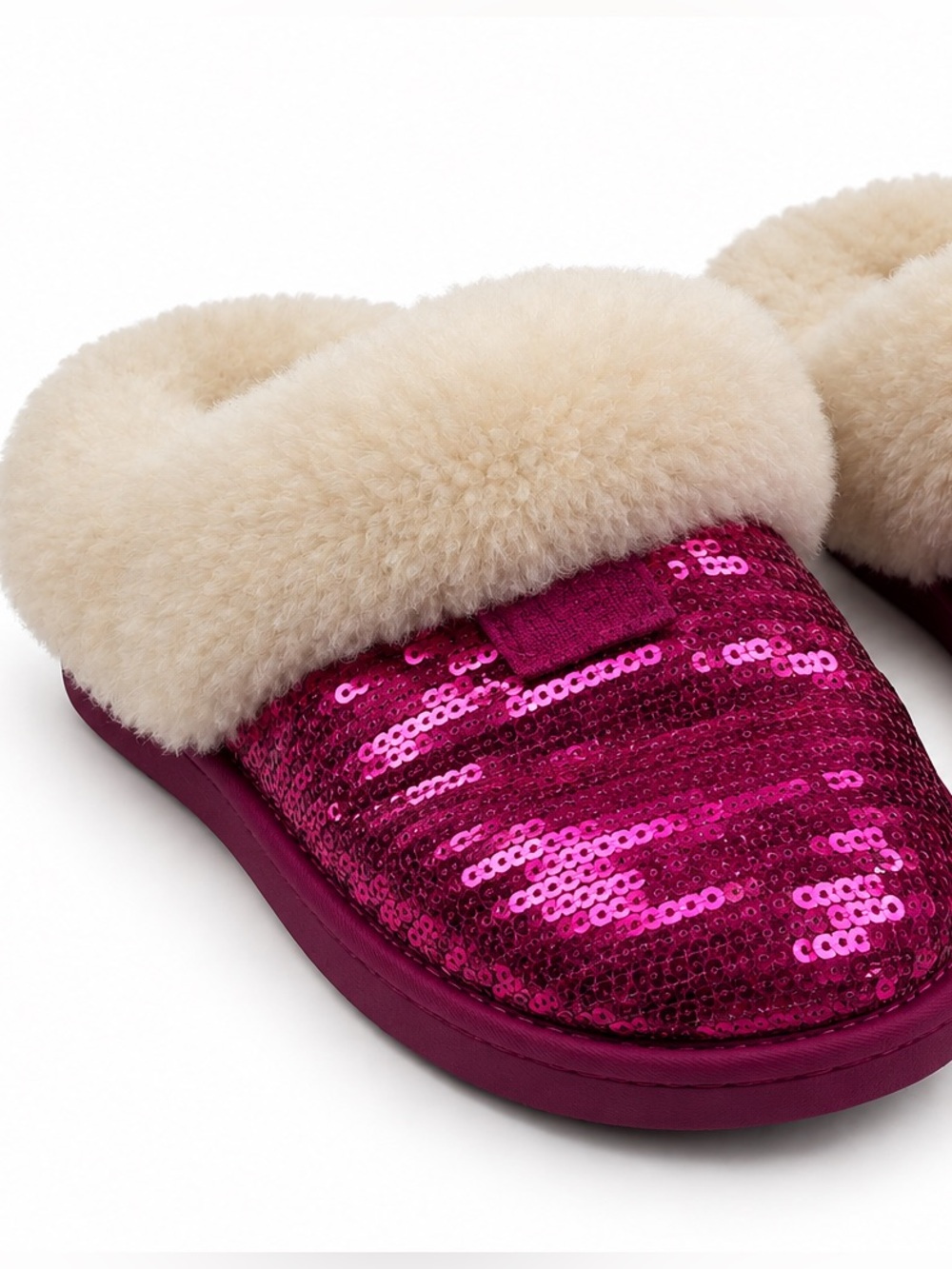 UGG Vintage Y2K Australia K Dazzle Pink Sequin Slippers Women’s Size 7